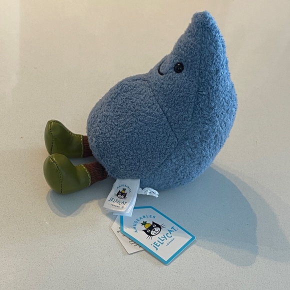 BNWT RARE Jellycat Amuseables Happy Raindrop Plush Collectible super Cute HTF - Picture 2 of 6
